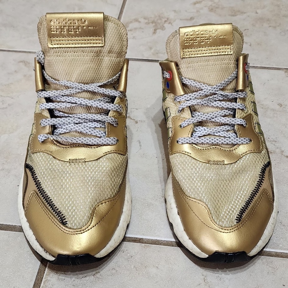Adidas x Star Wars LIMITED EDITION Nite Jogger 'C-3PO' Sneakers Gold Size 8.5 - Picture 5 of 10